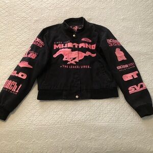Mustang Black and Pink Women's Jacket